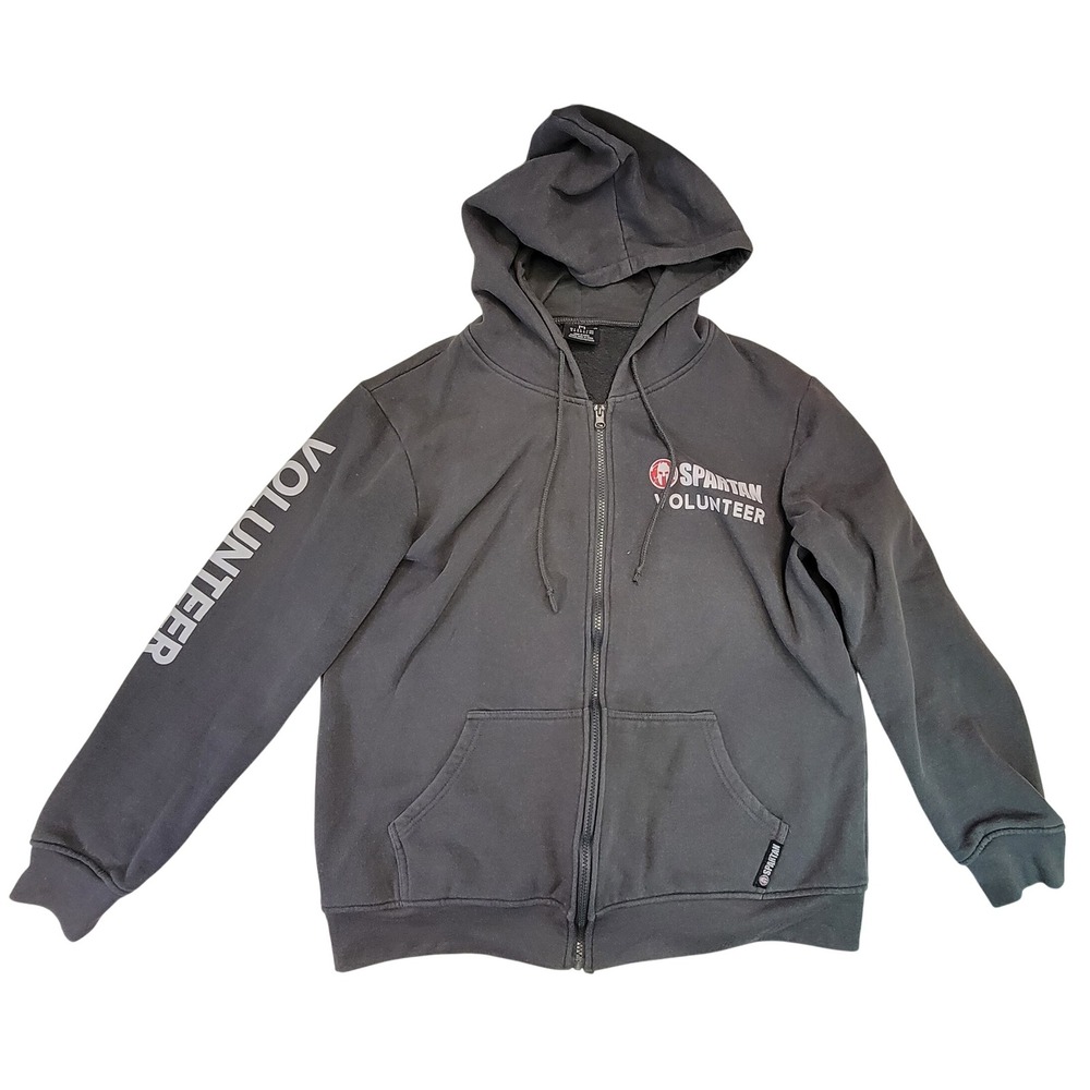 Spartan Volunteer Zip‎ Up Hoodie Gray Men's Size M